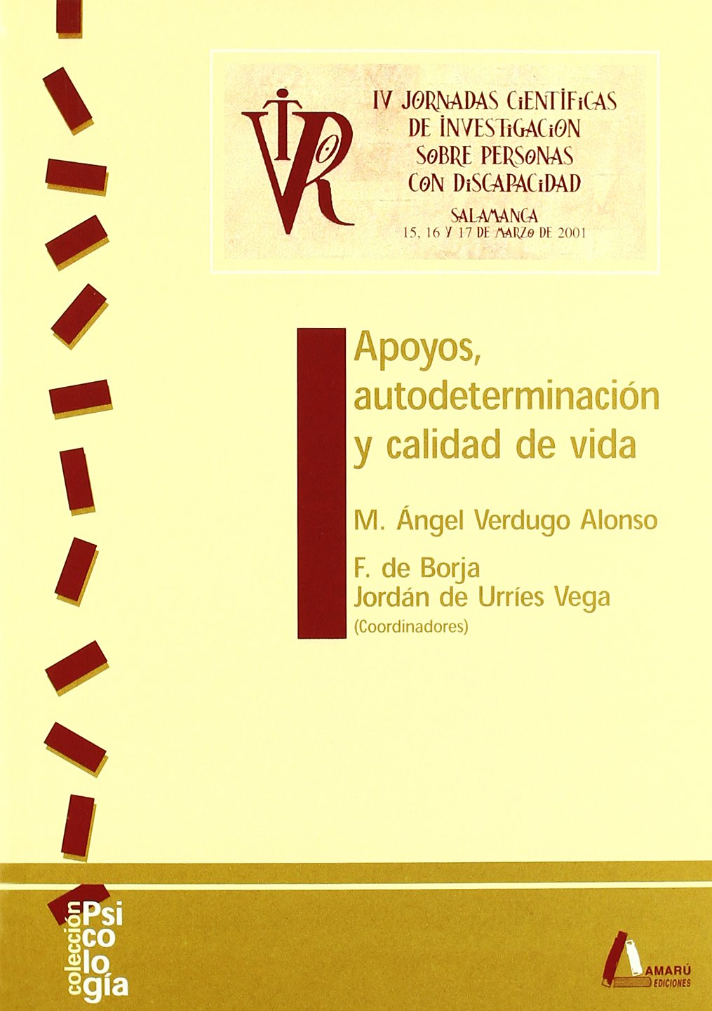 Imagen de portada del libro Apoyos, autodeterminacion y calidad de vida
