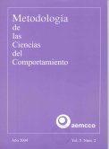 Imagen de portada de la revista Metodología de las ciencias del comportamiento